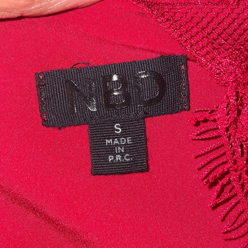 NBD Azealia Cherry Bomb Lace Romper - Picture 10 of 12